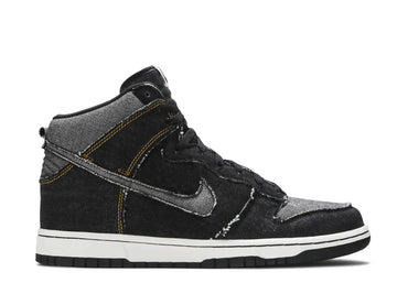 Nike Dunk High Black Denim (WORN)