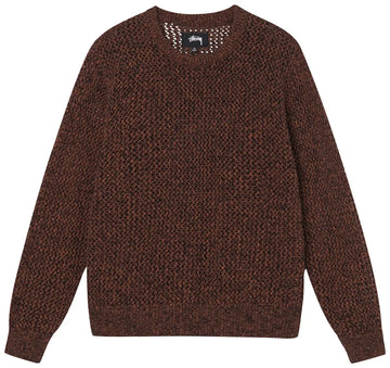 Stussy 2 Tone Loose Gauge Sweater Brown (WORN)