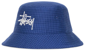 Stussy Grid Basic Bucket Hat Blue