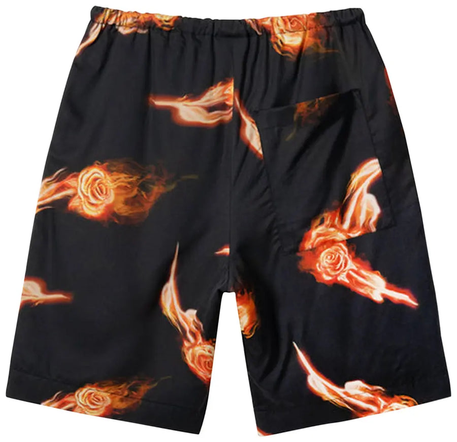 Stussy x Dries Van Noten Flame Rose Short Black
