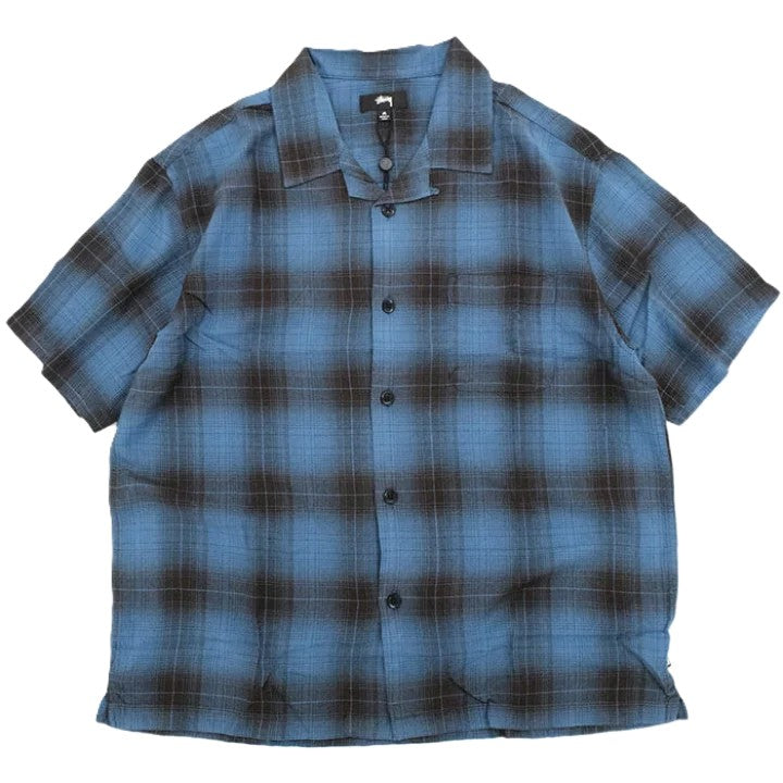 Stussy Boxy Shadow Plaid Shirt Navy