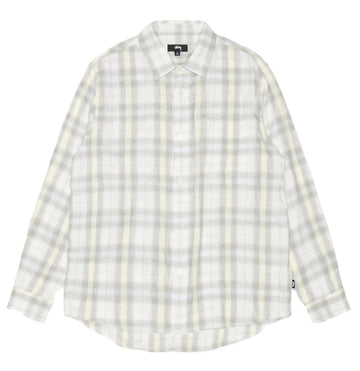 Stussy Beach Plaid Shirt Off White