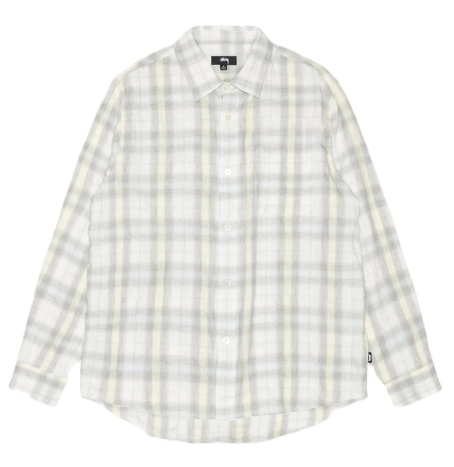 Stussy Beach Plaid Shirt Off White