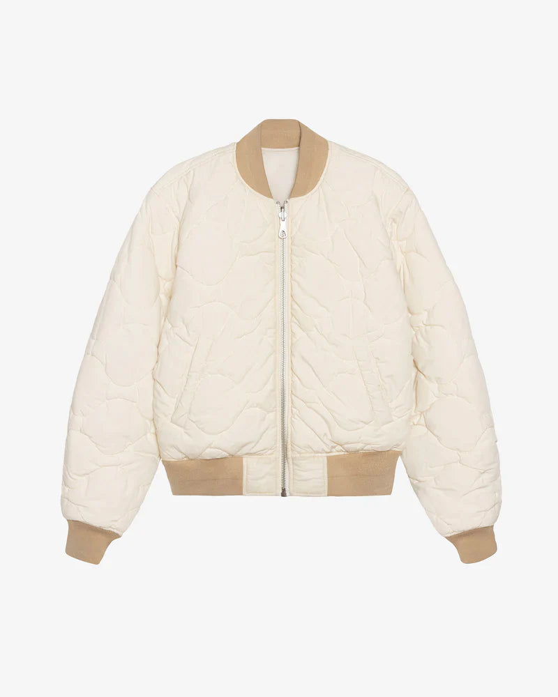 Stüssy Built Reversible Waxed Bomber Jacket Cream (WORN)
