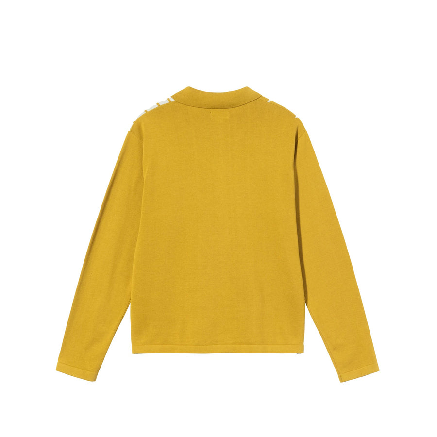 Stussy Striped Knit L/S Shirt Mustard