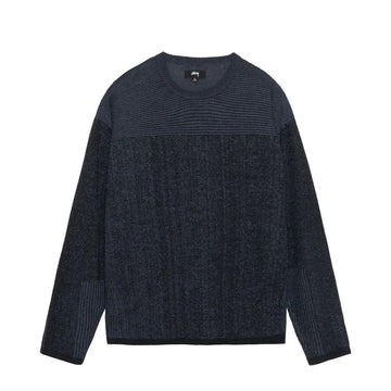 Stussy Engineered Panel Sweater Navy (WORN)