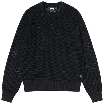 Stüssy Dyed Loose Gauge Sweater Black (WORN)