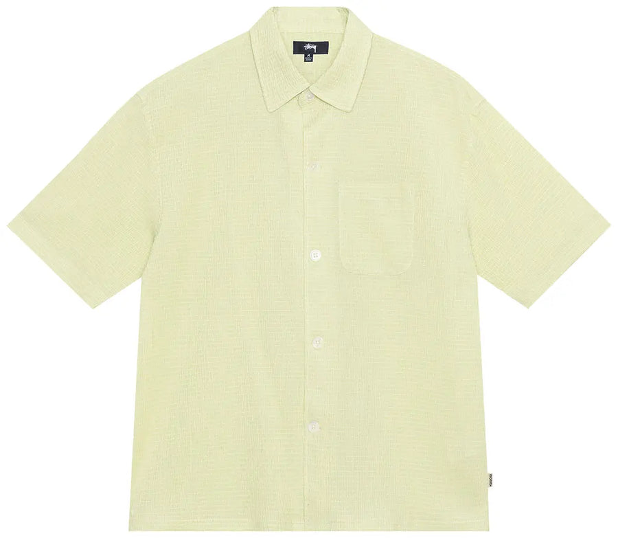 Stussy Flat Bottom Crinkled Shirt Lime