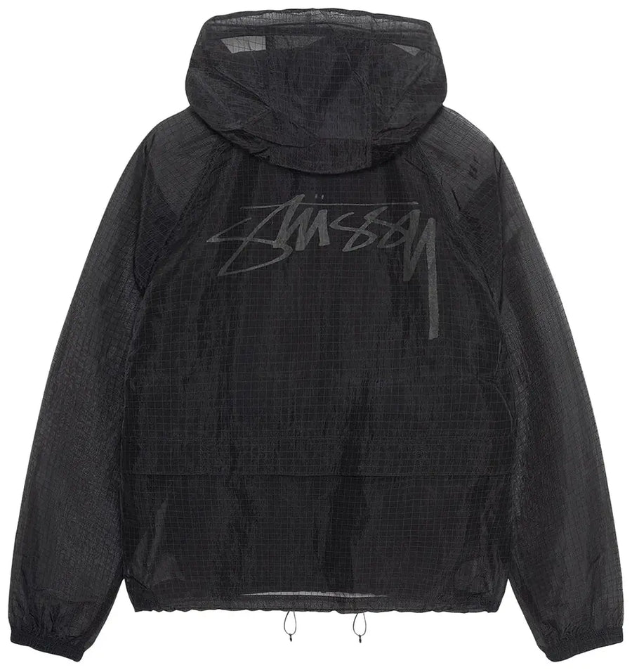 Stussy Beach Ripstop Transparent Shell Jacket Black (WORN)