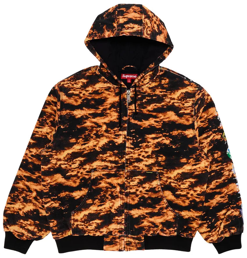 Supreme AOI Embroidered Work Jacket Flames