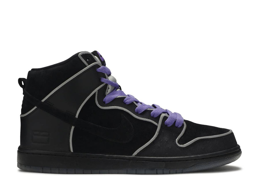 Nike SB Dunk High Black Purple Box
