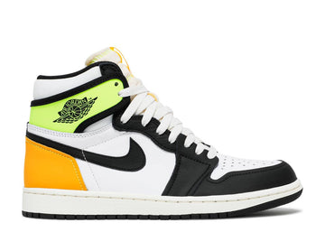 Jordan 1 Retro High White Black Volt University Gold (WORN)