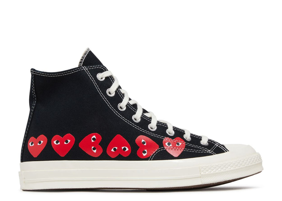 Converse Chuck Taylor All Star 70 Hi Comme des Garcons PLAY Multi-Heart Black