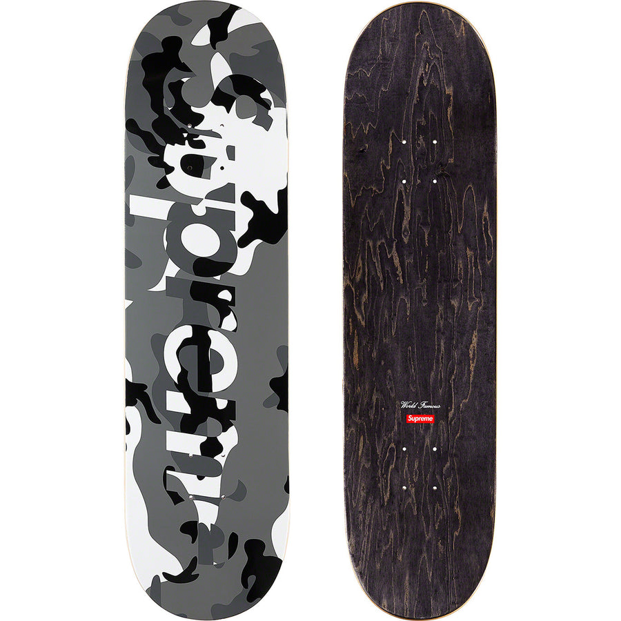 Supreme Camo Logo Skateboard Deck Snow Camo