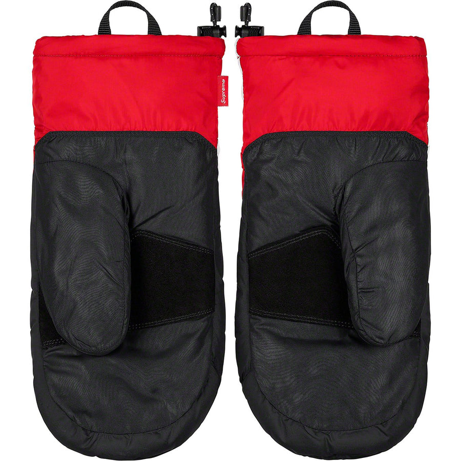Supreme x The North Face S Logo Nuptse Mitts Red