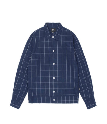 Stussy Plaid Ranch L/S Shirt Navy (WORN)