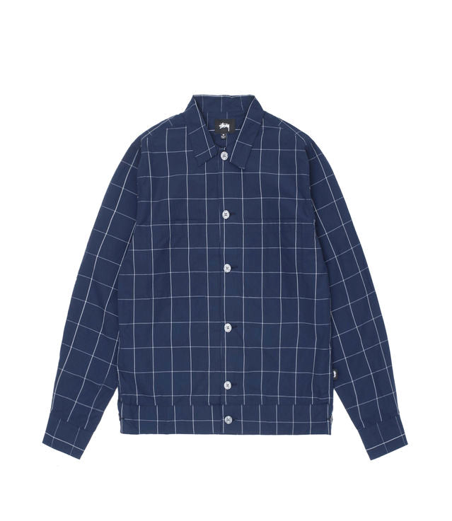 Stussy Plaid Ranch L/S Shirt Navy (WORN)