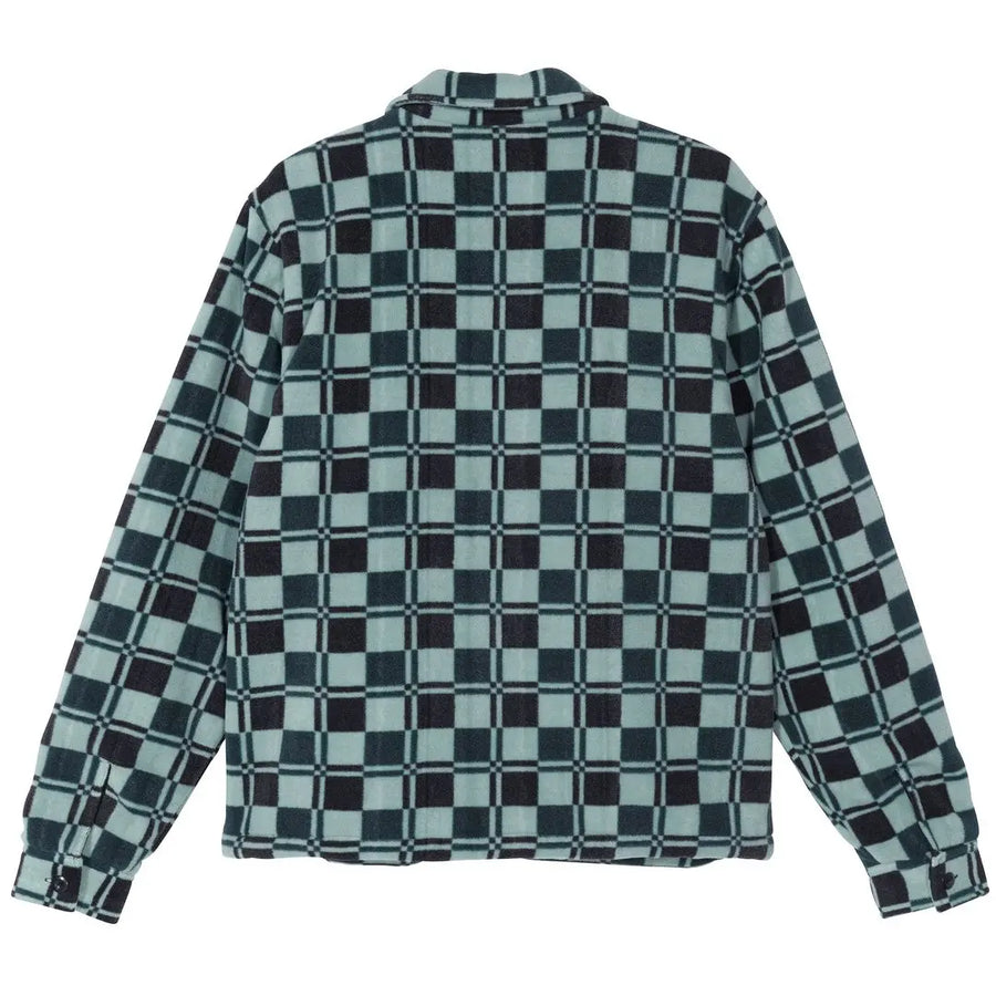 Stussy Brent Polar Fleece Jacket Blue (WORN)