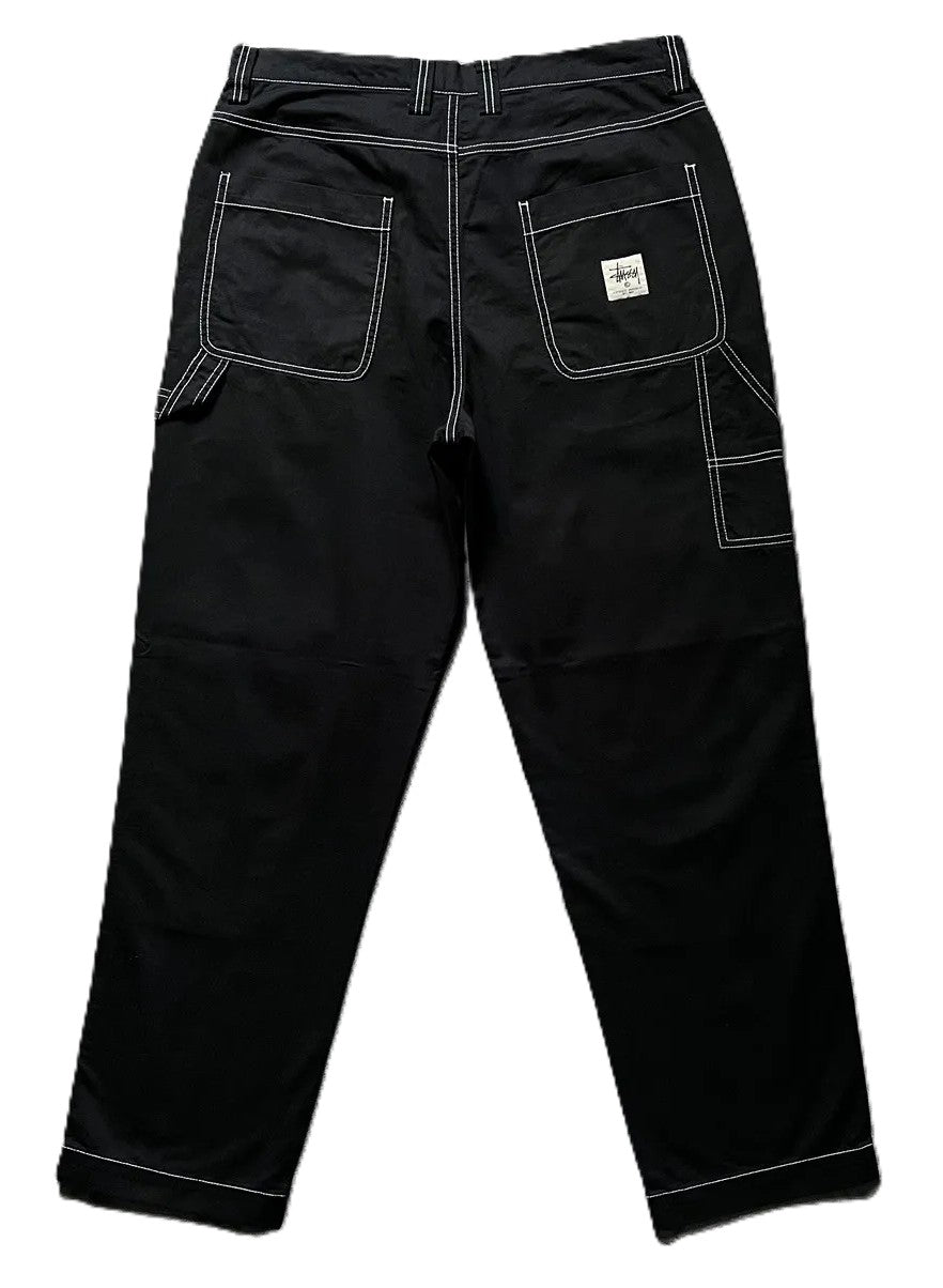 Stussy Contrast Stitch Double Knee Pant Black (WORN)