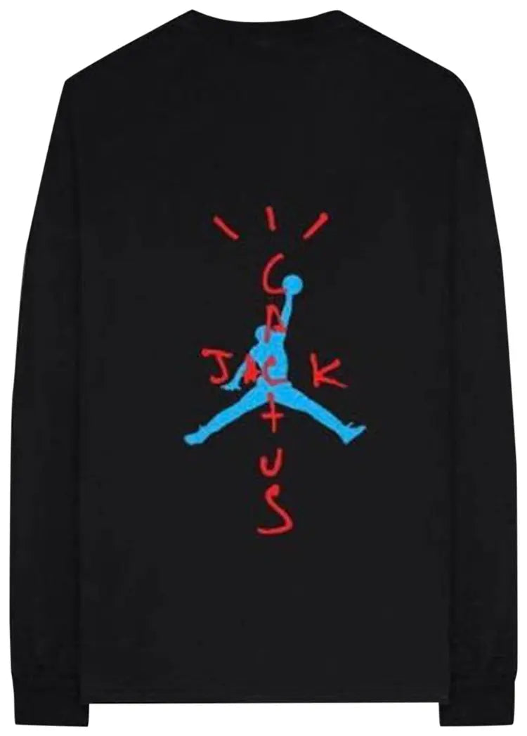 Travis Scott x Jordan Air Cactus Jack L/S Tee Black (WORN)