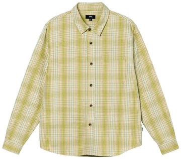 Stussy Beach Plaid Shirt Lime (WORN)