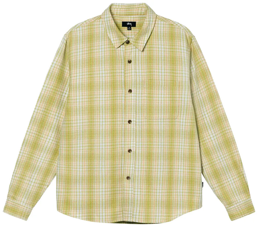 Stussy Beach Plaid Shirt Lime (WORN)