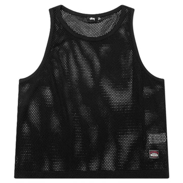 Stussy Cotton Big Mesh Tank Black