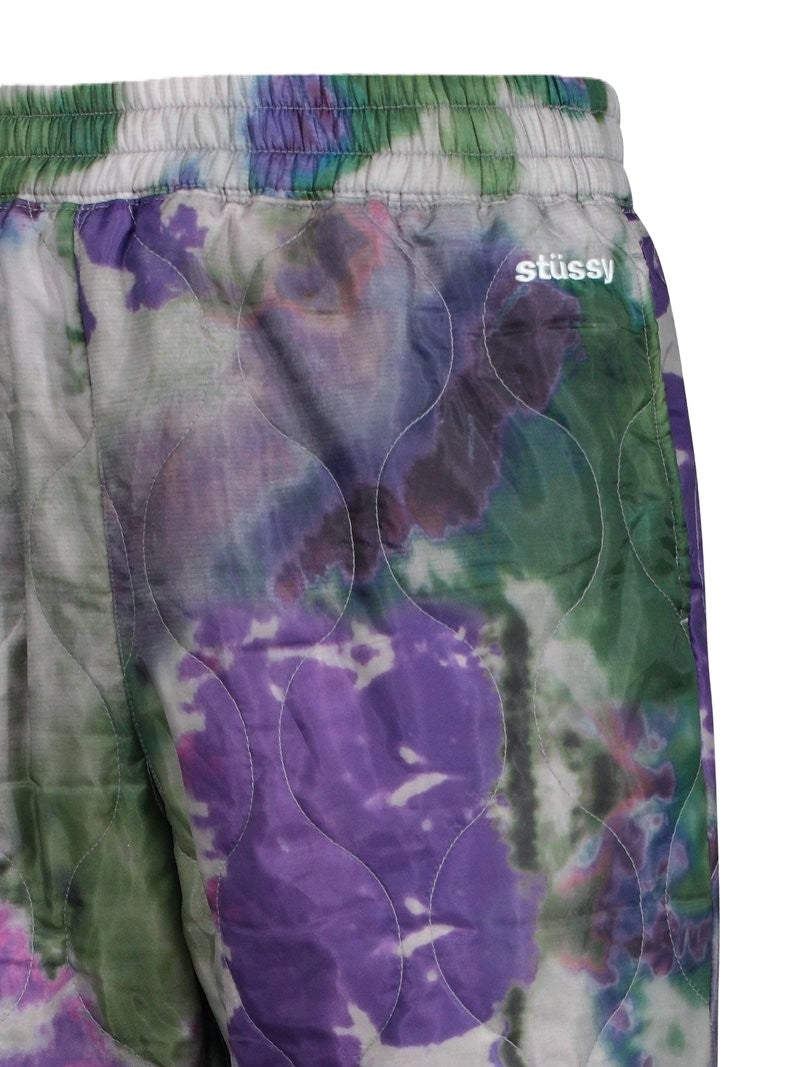 Stussy Curtis Dye Quilted Pant Olive (WORN)