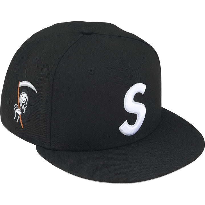 Supreme New Era Reaper S Logo 59Fifty Fitted Hat Black