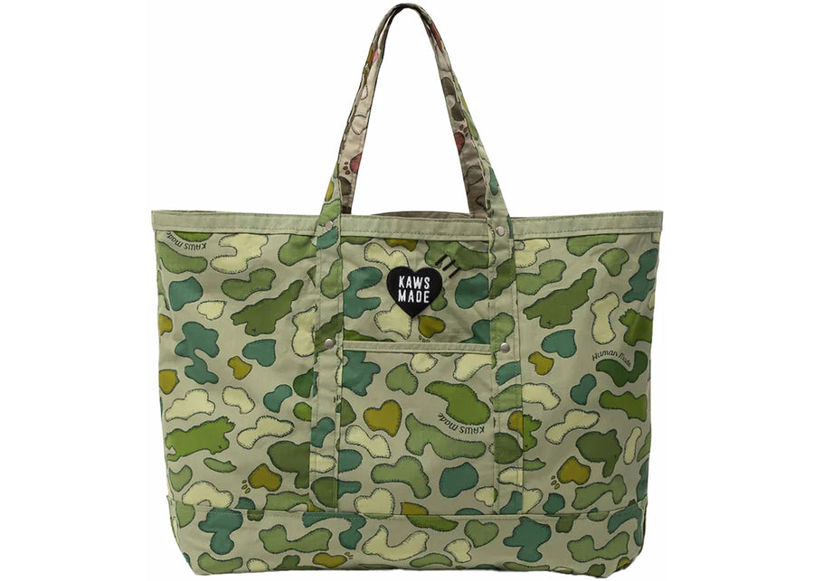 Human Made x KAWS Made Camo Tote Bag Brown