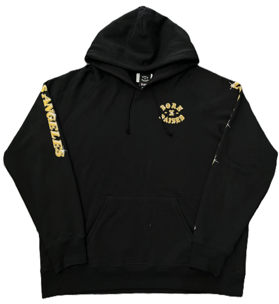 Born X Raised Lakers Airbrush Hoodie Black (WORN)