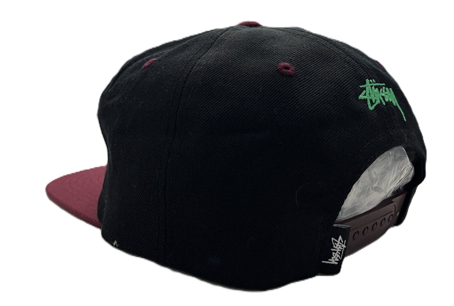 Stussy 2-Tone Vintage Cap Black/Burgundy
