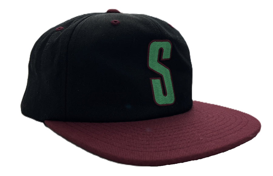 Stussy 2-Tone Vintage Cap Black/Burgundy