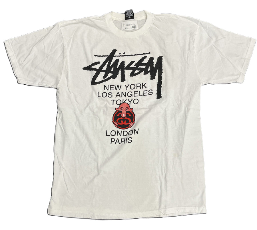 Stussy x Eric Elms Wish You Were Here Tee White