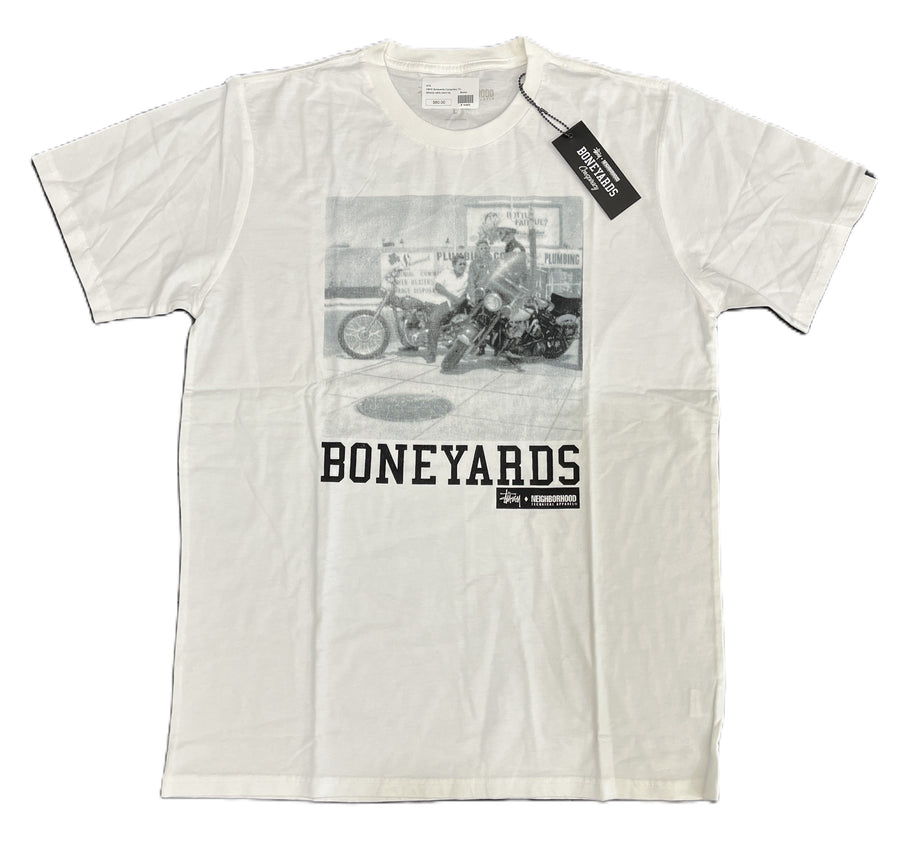 Stussy x NEIGHBORHOOD Boneyards Consipracy Tee White