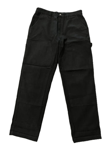 Stussy Double Knee Carpenter Work Pant Black (WORN)