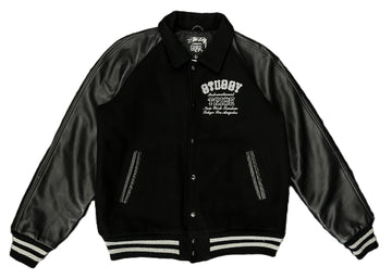 Stussy 2005 International Tribe Vintage Varsity Jacket Black (WORN)