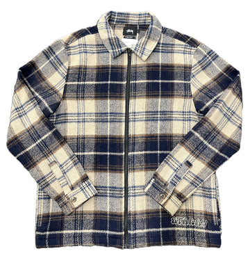 Stussy Heavy Wool Plaid Shirt Navy (WORN)