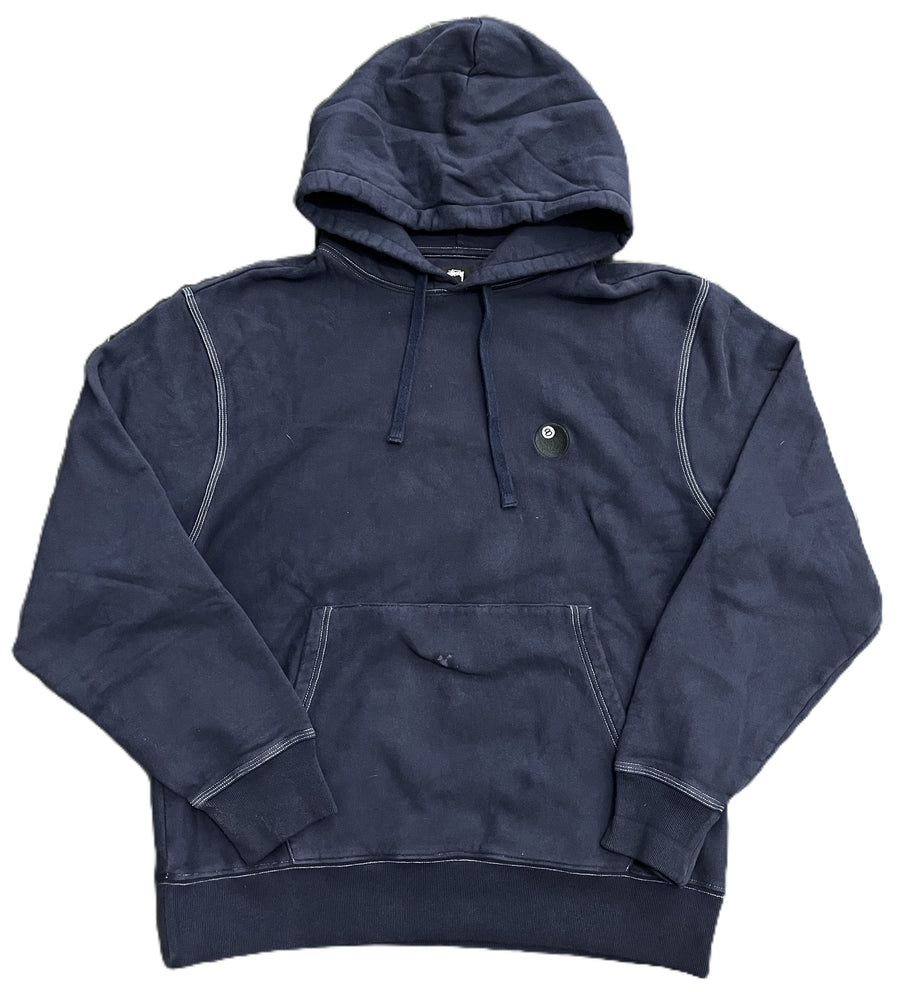Stussy 8 Ball Embroidered Hoodie Navy (WORN)