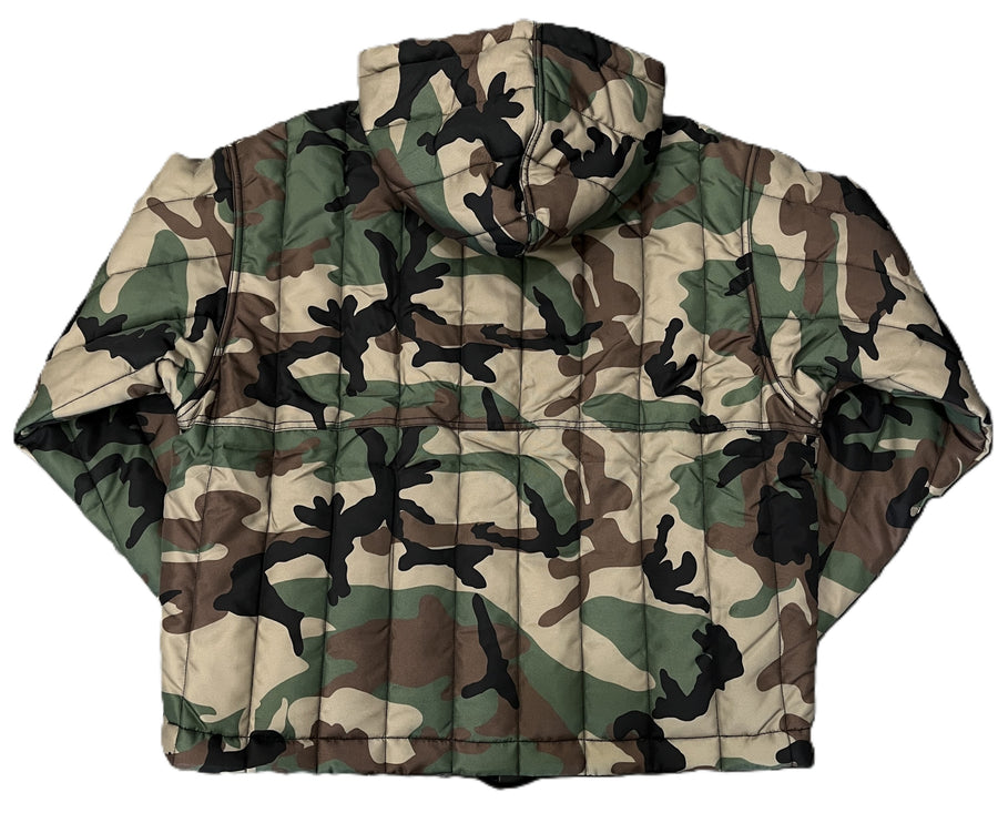 Stussy Work Jacket Quilted Nylon Woodland Camo