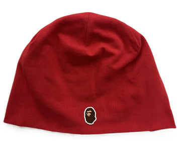 BAPE One Point Beanie Red