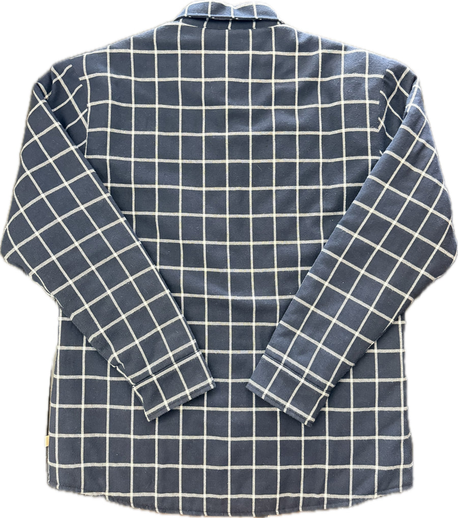 JJJJound Thermal Flannel Shirt Navy (WORN)