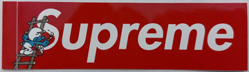 Supreme Smurfs Box Logo Sticker Red