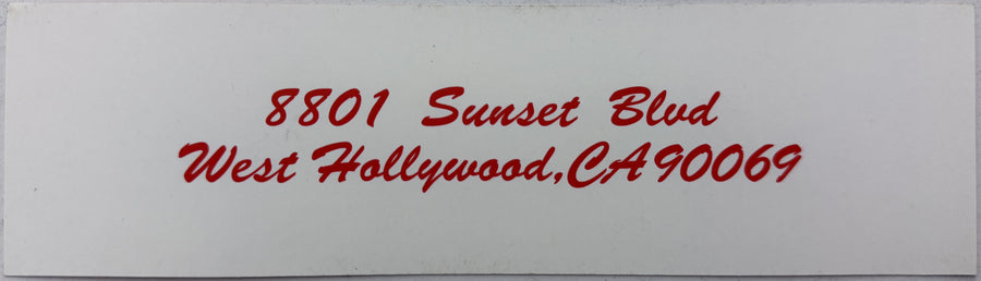 Supreme West Hollywood Box Logo Sticker