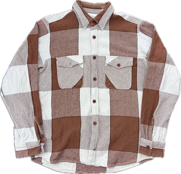 Vintage Stussy Checkered Flannel Brown (WORN)