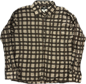 Stussy Sonoma Plaid L/S Shirt Brown (WORN)