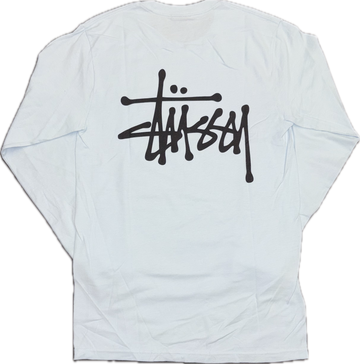Stussy Basic Logo L/S Tee (Ice Blue)