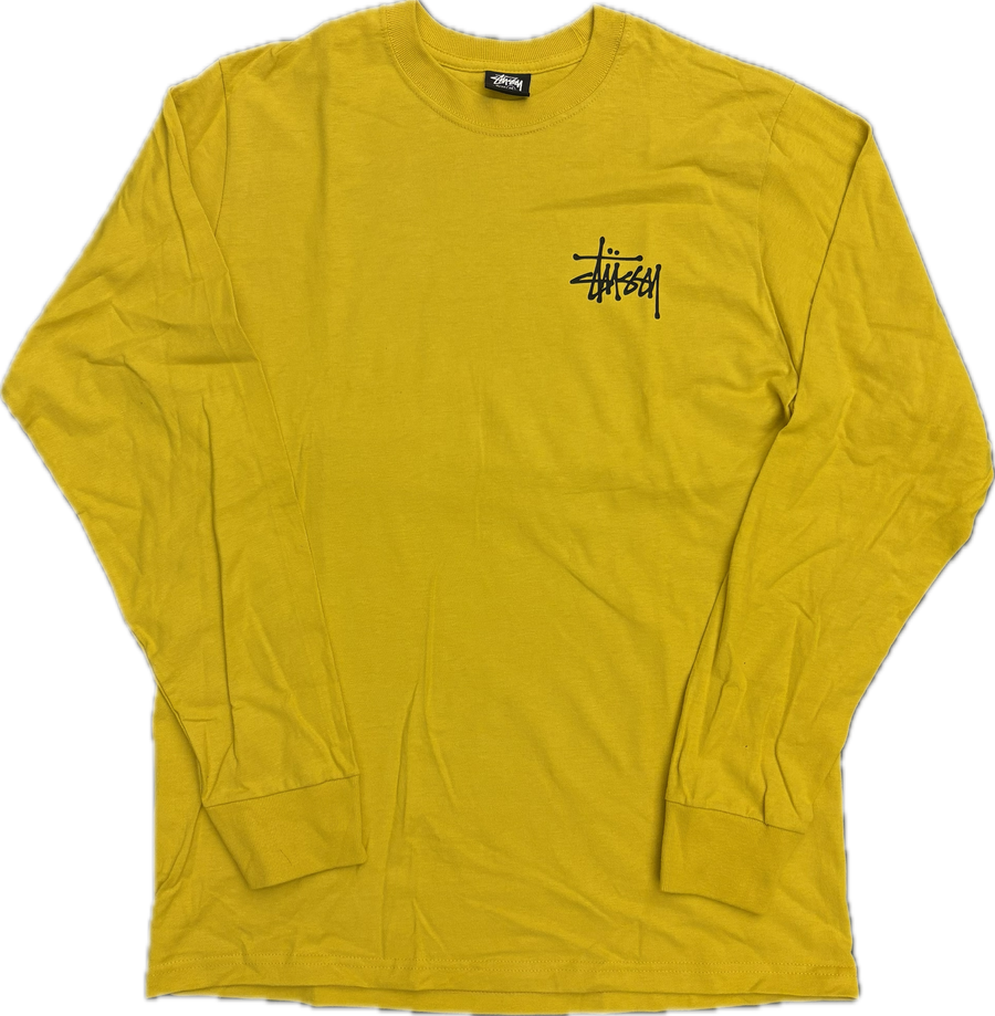 Stussy Basic Logo L/S Tee (Mustard)