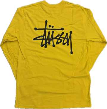 Stussy Basic Logo L/S Tee (Mustard)