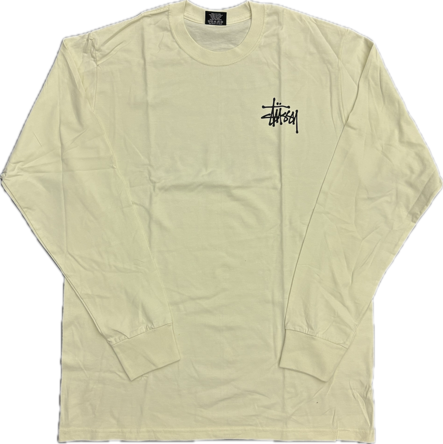 Stussy Basic Logo L/S Tee (Cream)